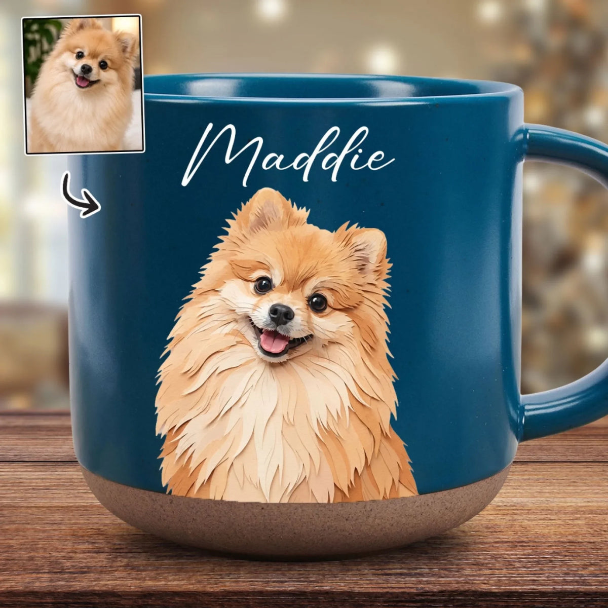 Custom Christmas Birthday Gifts For Dog Mom, Dog Lovers • Little Paw Paradise - Personalized Pottery Mug