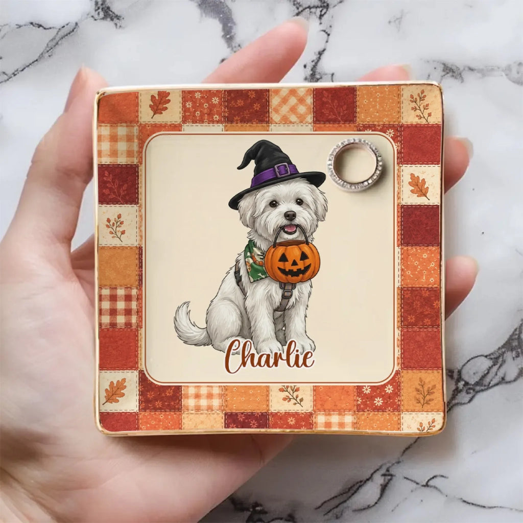 Spooky Pet Lover - Personalized Jewelry Dish