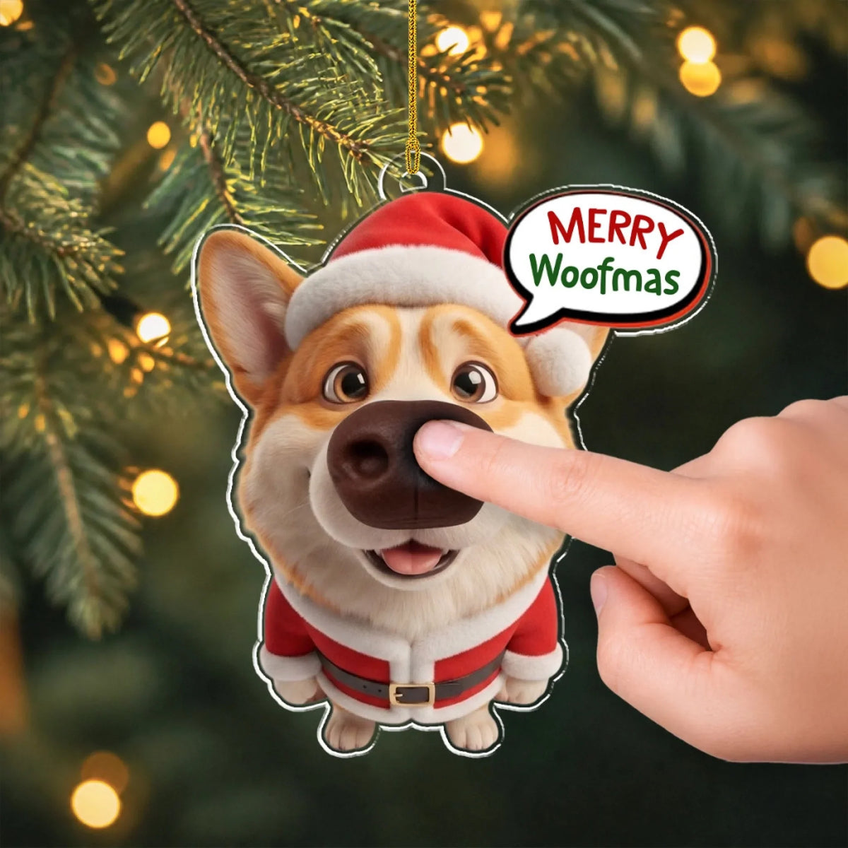 Custom Christmas Decor Home Birthday Gifts For Dog Lovers • One Merry Boop - Personalized Nose Squishy Ornament