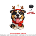 Custom Christmas Decor Home Birthday Gifts For Dog Lovers • Reindeer Boop - Personalized Nose Squishy Ornament