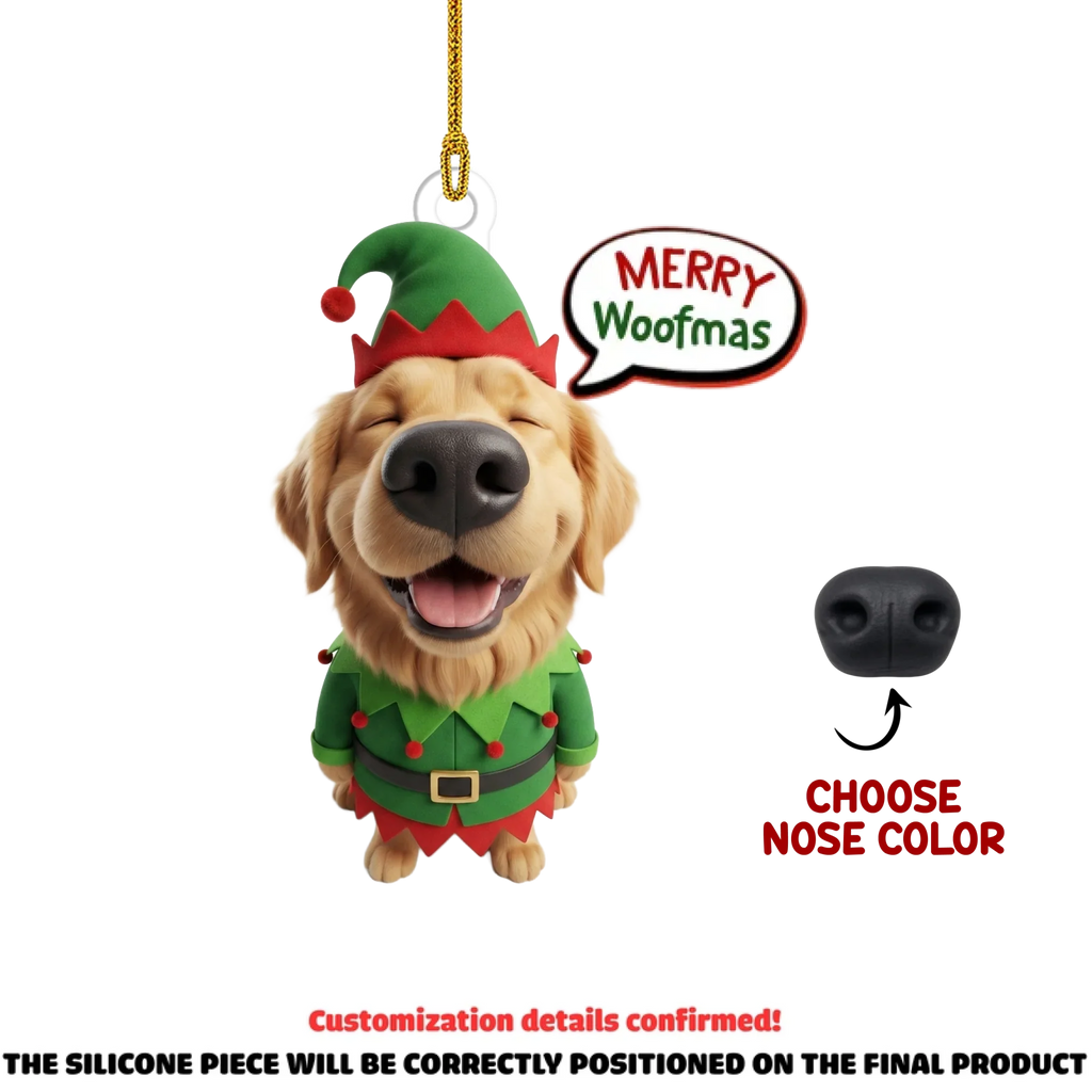 Custom Christmas Decor Home Birthday Gifts For Dog Lovers • One Merry Boop - Personalized Nose Squishy Ornament