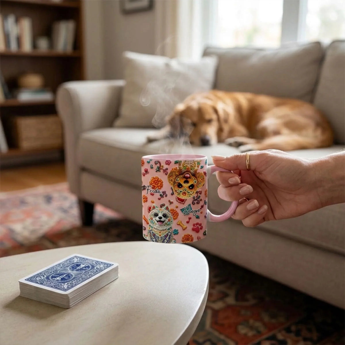 Custom Christmas Birthday Gifts For Pet Lovers • Pawtastic Fiesta - Personalized Accent Mug