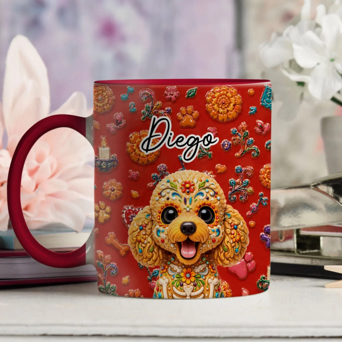 Custom Christmas Birthday Gifts For Pet Lovers • Pawtastic Fiesta - Personalized Accent Mug