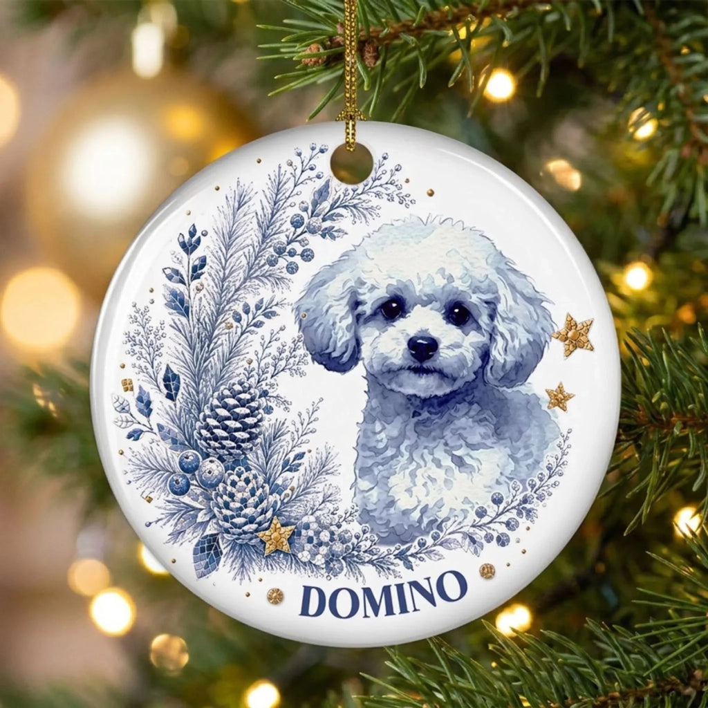Custom Christmas Decor Home Birthday Gifts For Pet Lovers • The Best Gift Has Four Paws - Personalized Ceramic Ornament
