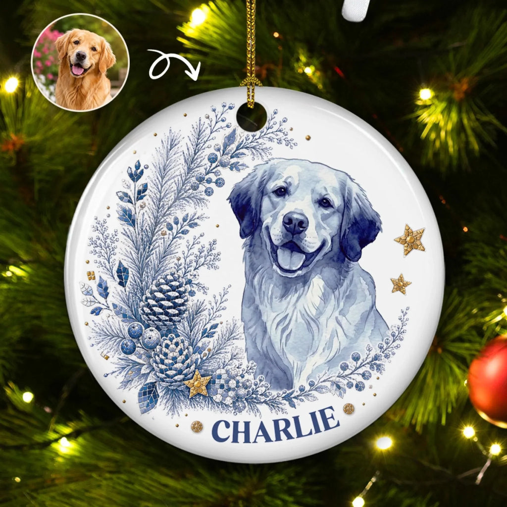 Custom Christmas Decor Home Birthday Gifts For Pet Lovers • The Best Gift Has Four Paws - Personalized Ceramic Ornament