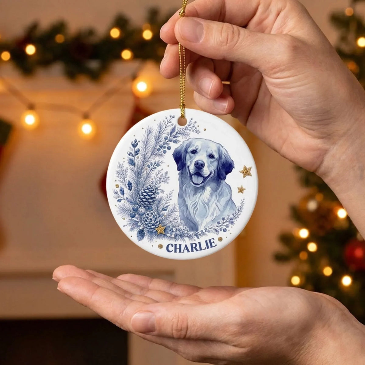 Custom Christmas Decor Home Birthday Gifts For Pet Lovers • The Best Gift Has Four Paws - Personalized Ceramic Ornament