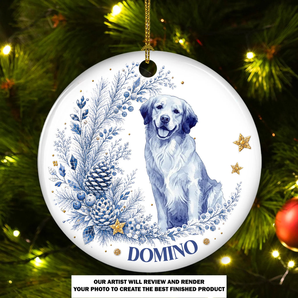 Custom Christmas Decor Home Birthday Gifts For Pet Lovers • The Best Gift Has Four Paws - Personalized Ceramic Ornament