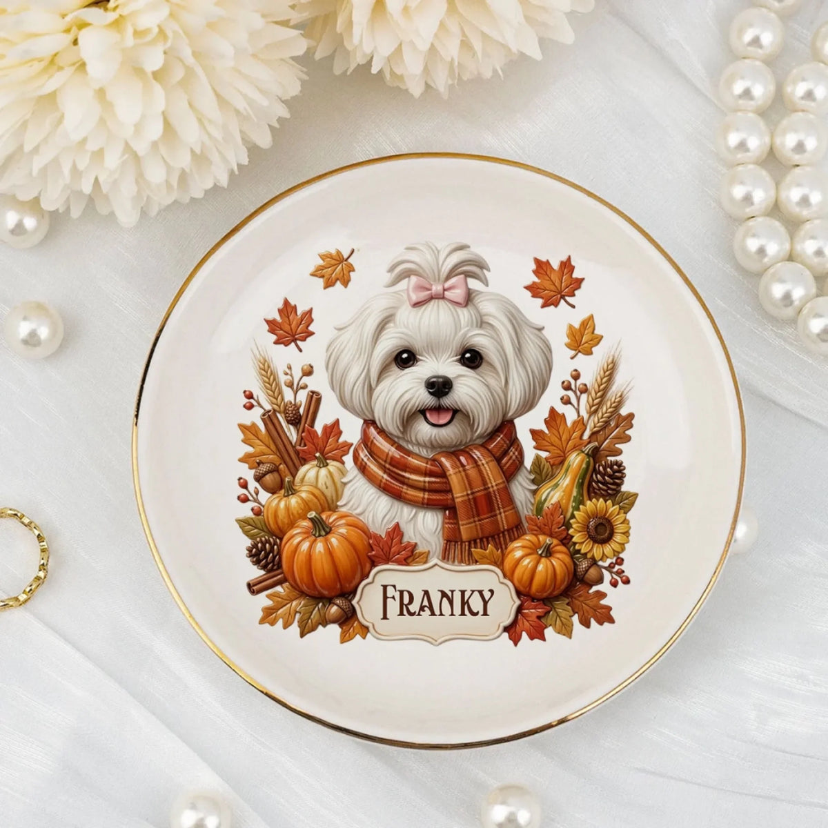 Pumpkin Season - Personalized Jewelry Dish