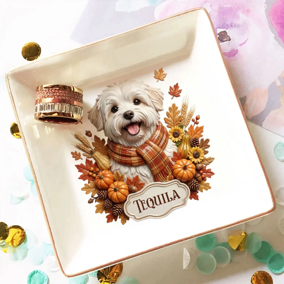 Pumpkin Season - Personalized Jewelry Dish