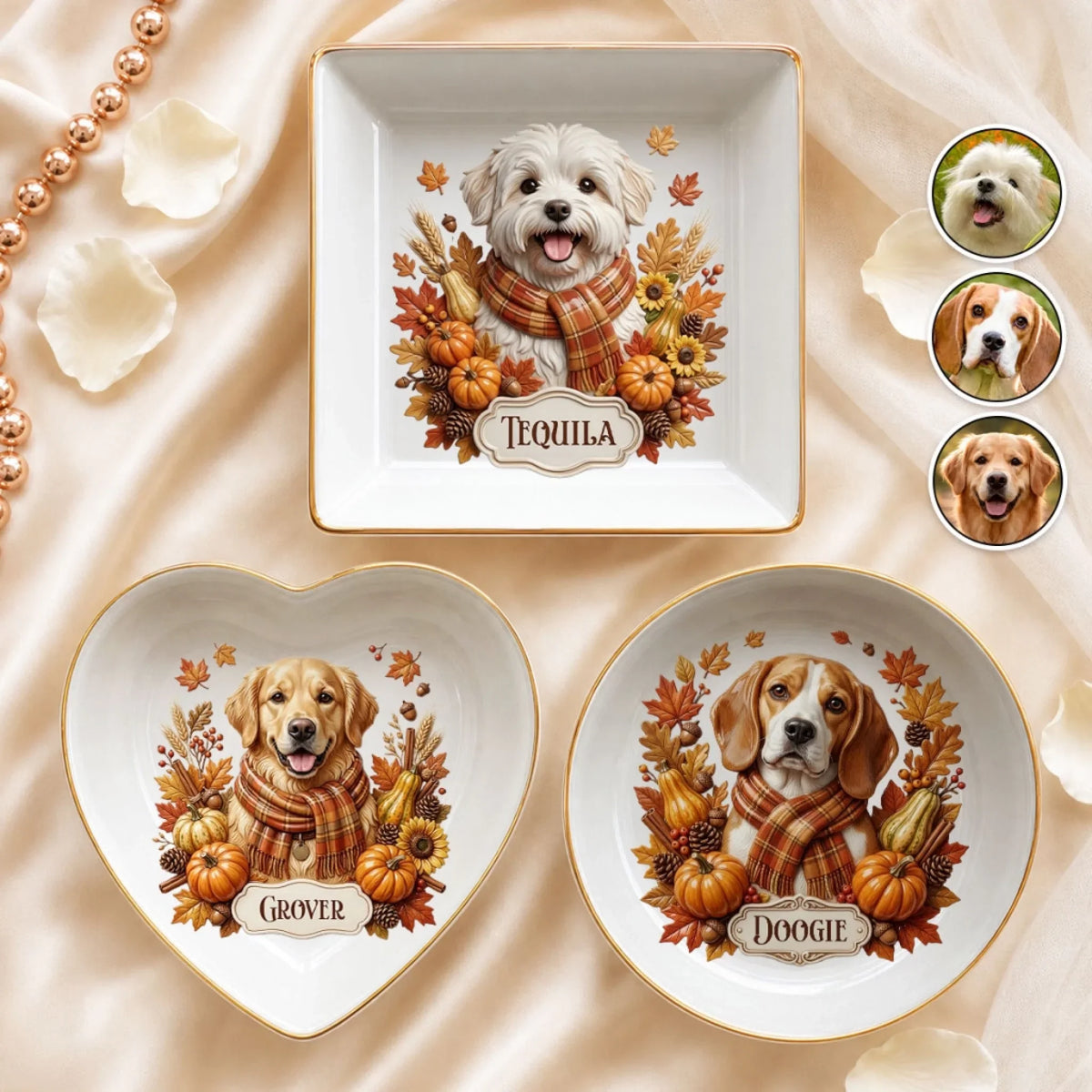Pumpkin Season - Personalized Jewelry Dish
