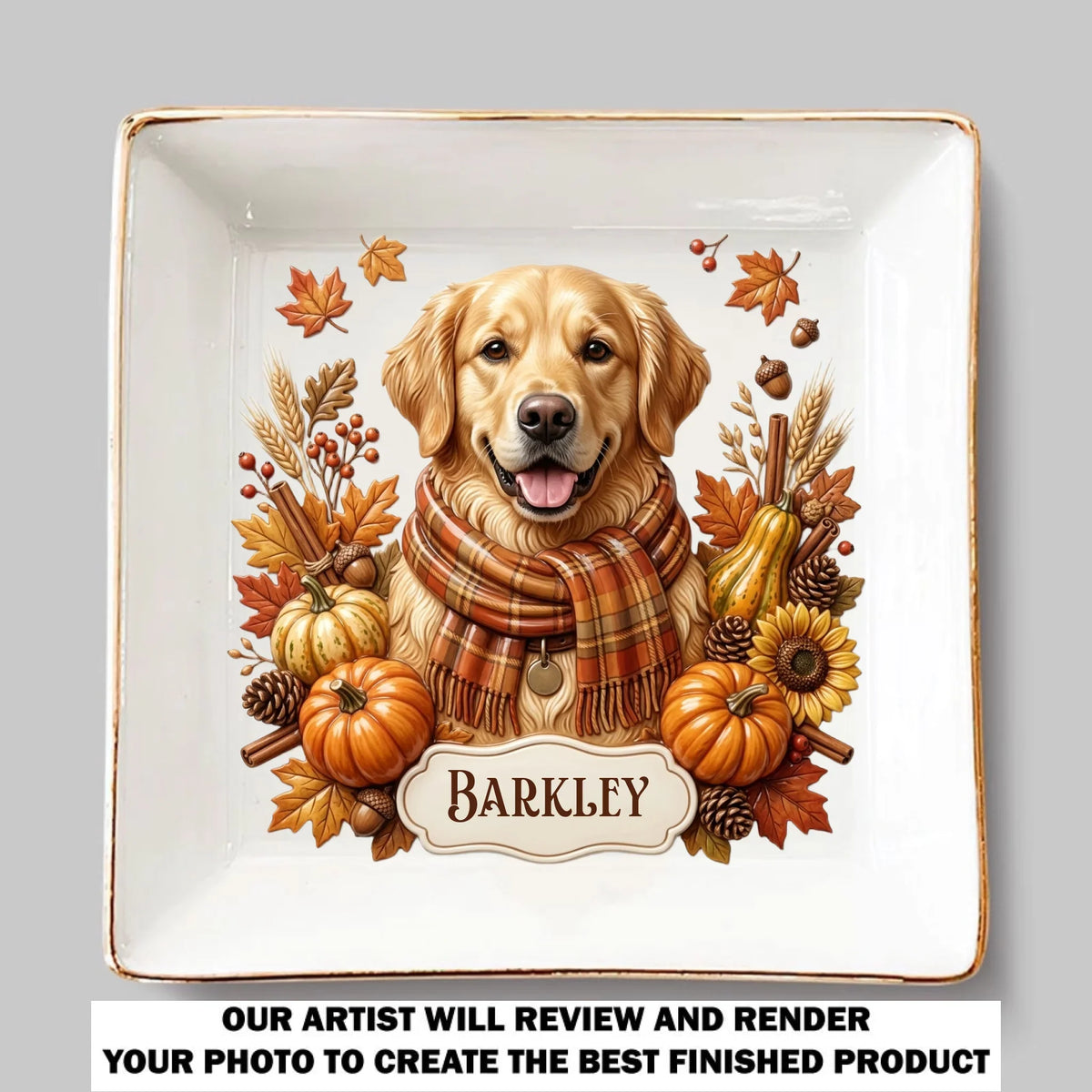 Pumpkin Season - Personalized Jewelry Dish