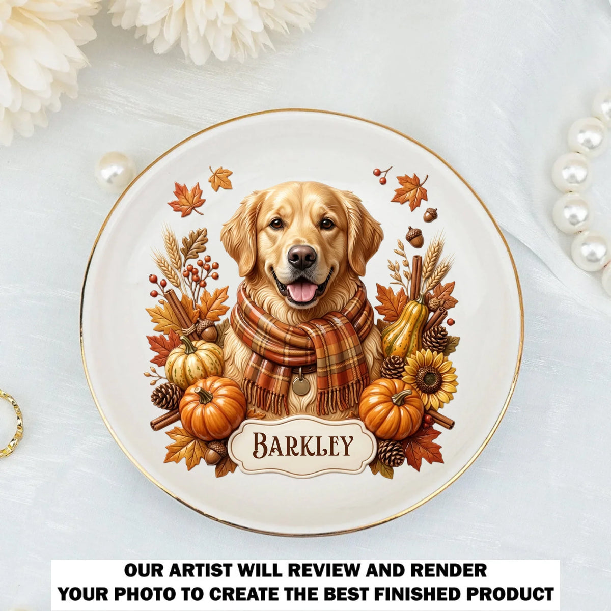 Pumpkin Season - Personalized Jewelry Dish