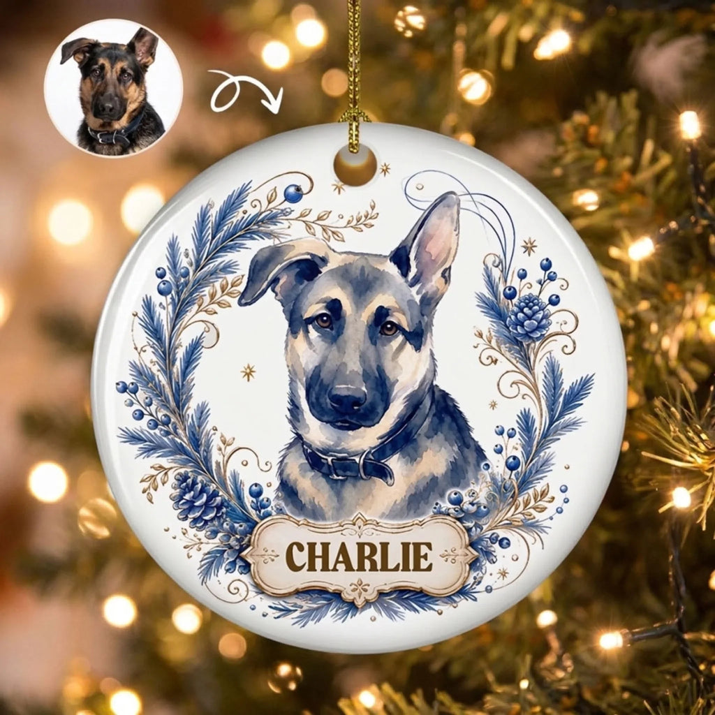 Custom Christmas Decor Home Birthday Gifts For Pet Lovers • Beloved Fur - Personalized Ceramic Ornament