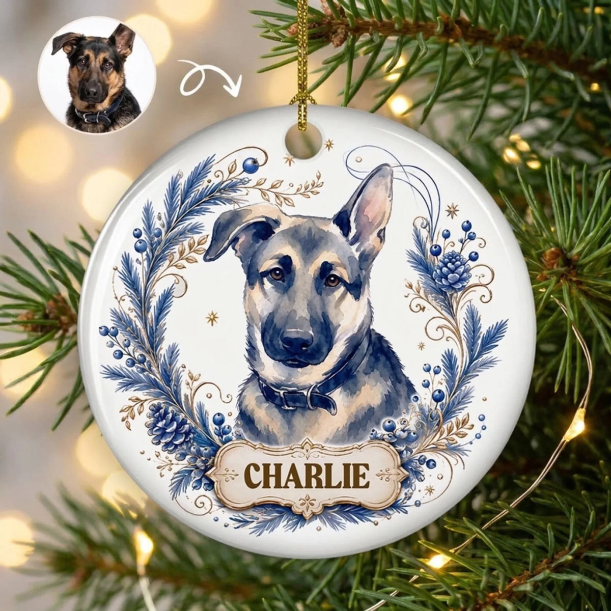 Custom Christmas Decor Home Birthday Gifts For Pet Lovers • Beloved Fur - Personalized Ceramic Ornament