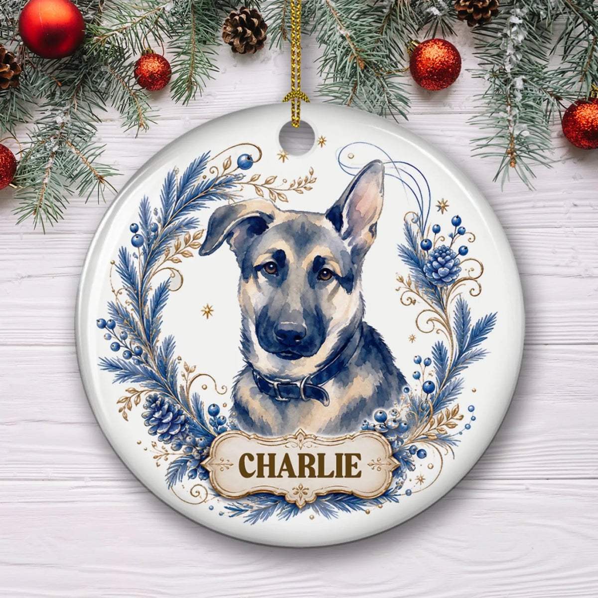 Custom Christmas Decor Home Birthday Gifts For Pet Lovers • Beloved Fur - Personalized Ceramic Ornament