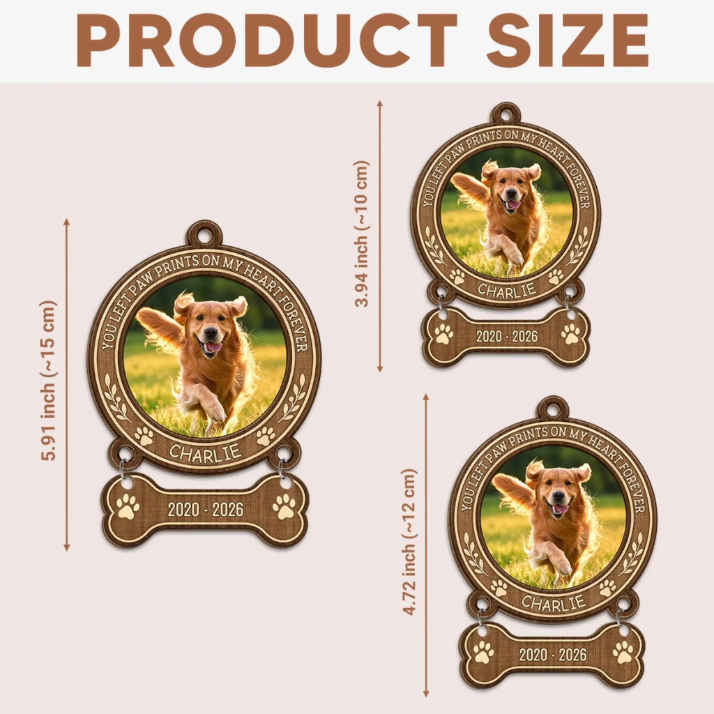 Custom Christmas Memorial Sympathy Gifts For Dogs, Cats • Forever Feels Like Home Version 2 - Personalized Wooden Ornament With Tag