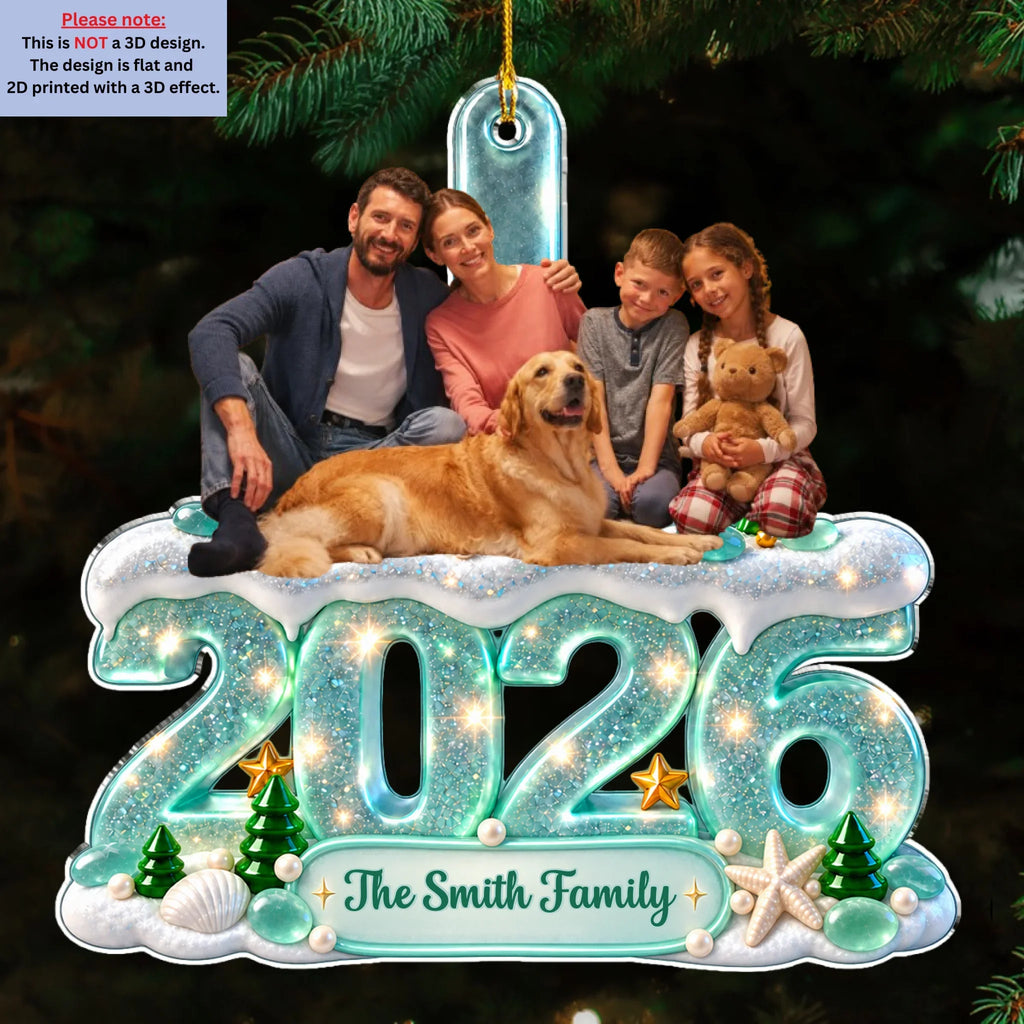 Custom Christmas Decor Home Birthday Gifts For Dog Lovers • A Cozy First Christmas Memory - Personalized Acrylic Ornament