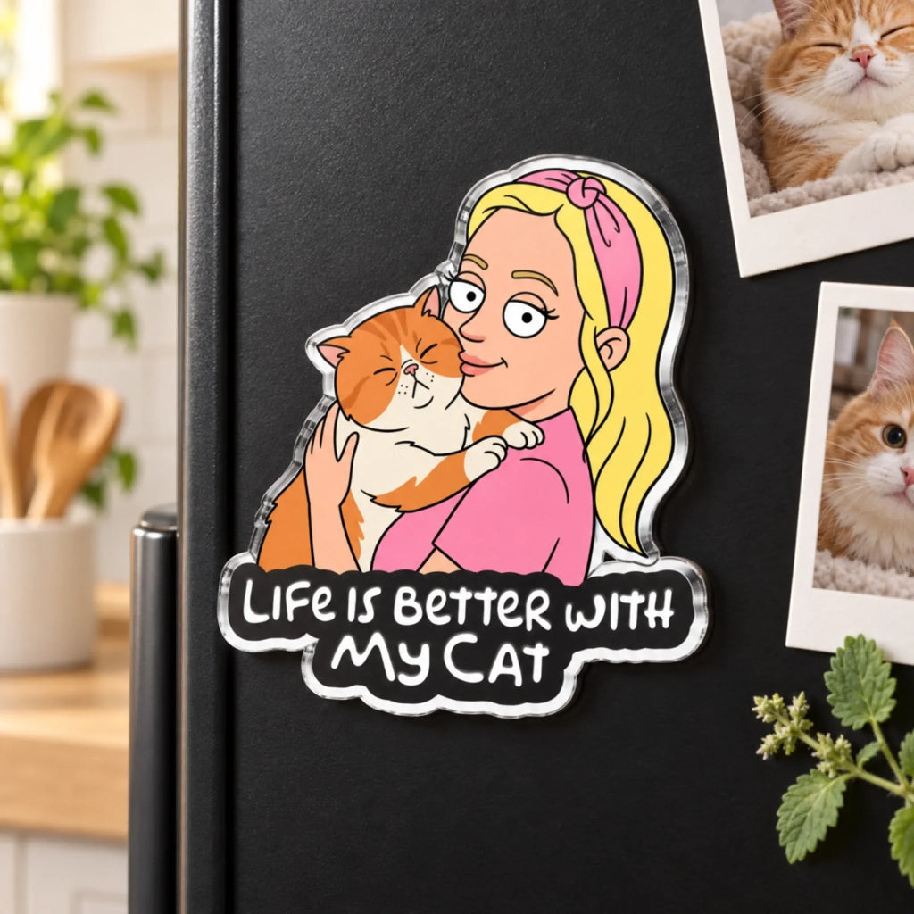 Life Is Better With My Pet - Personalized Acrylic Magnet