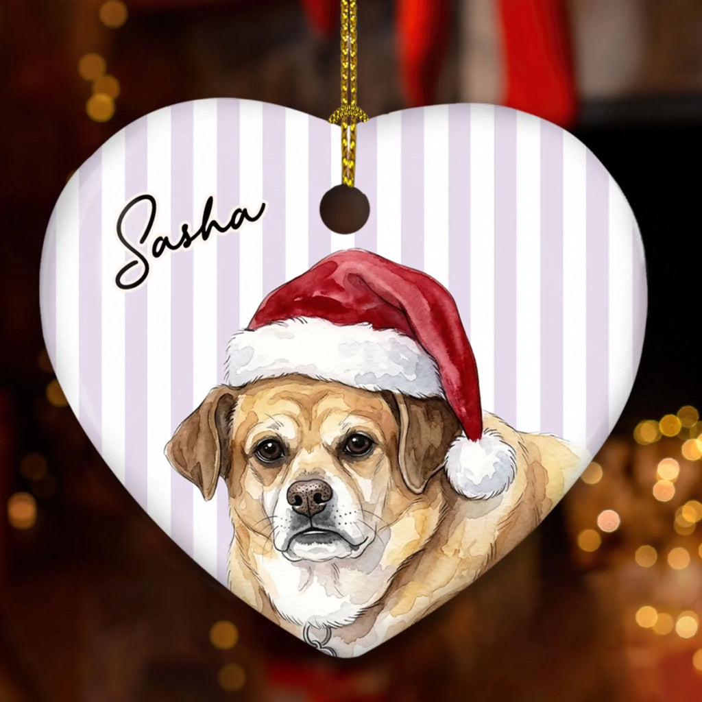 Custom Christmas Decor Home Birthday Gifts For Dog Lovers • Merry Fur Friends - Personalized Ceramic Ornament