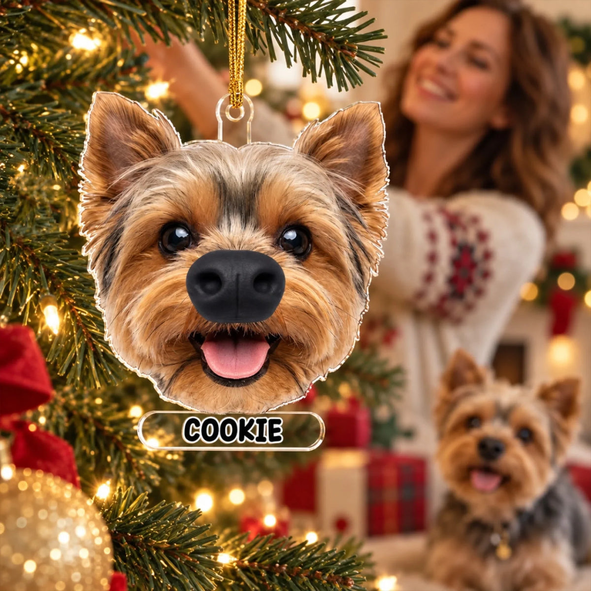 Custom Christmas Decor Home Birthday Gifts For Pet Lovers • Boopmas Cheer - Personalized Nose Squishy Ornament