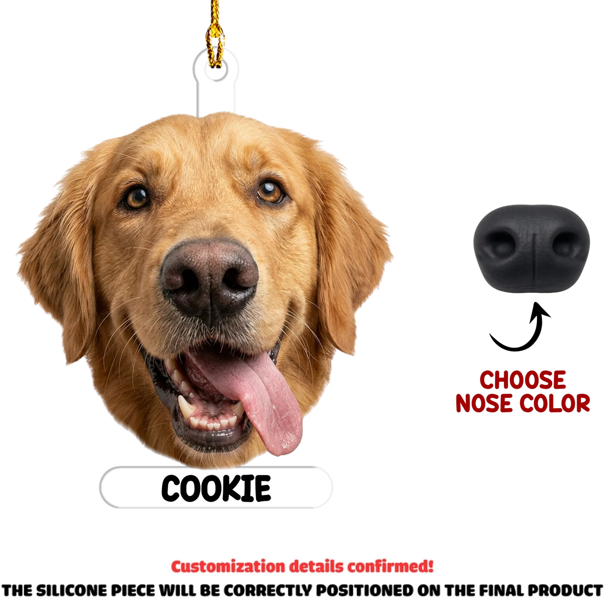Custom Christmas Decor Home Birthday Gifts For Pet Lovers • Boopmas Cheer - Personalized Nose Squishy Ornament
