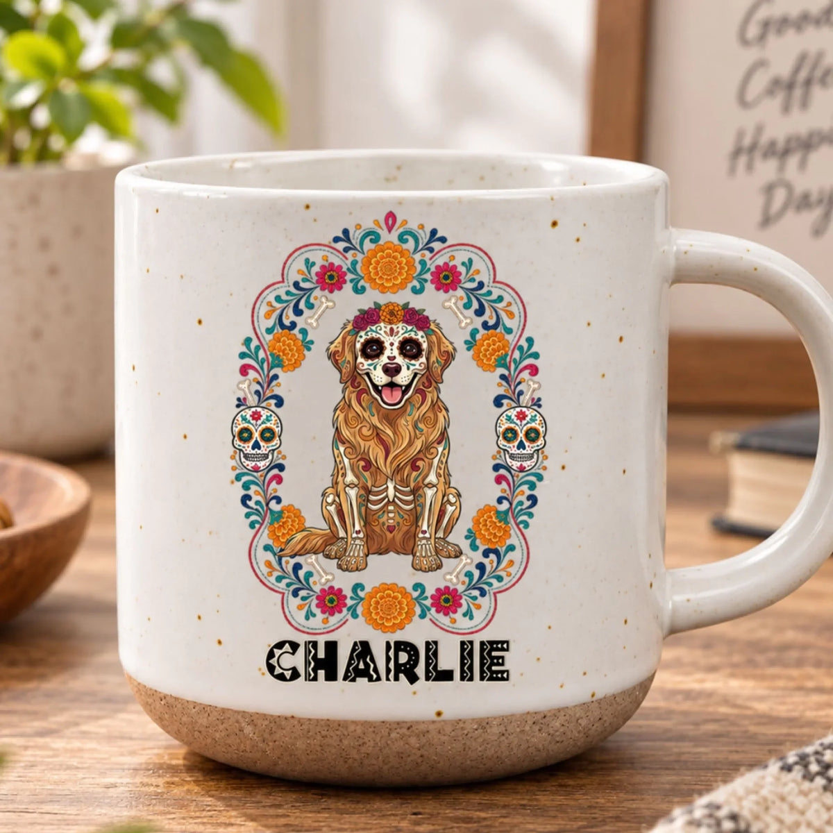 Custom Christmas Birthday Gifts For Dog Lovers • Our Pet Memory - Personalized Pottery Mug