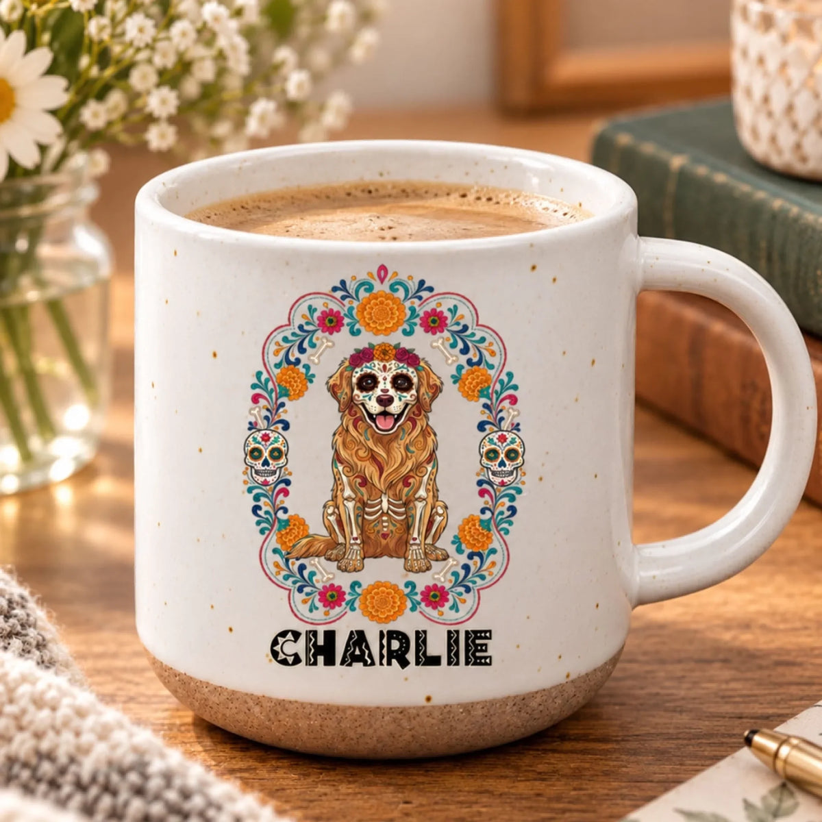 Custom Christmas Birthday Gifts For Dog Lovers • Our Pet Memory - Personalized Pottery Mug