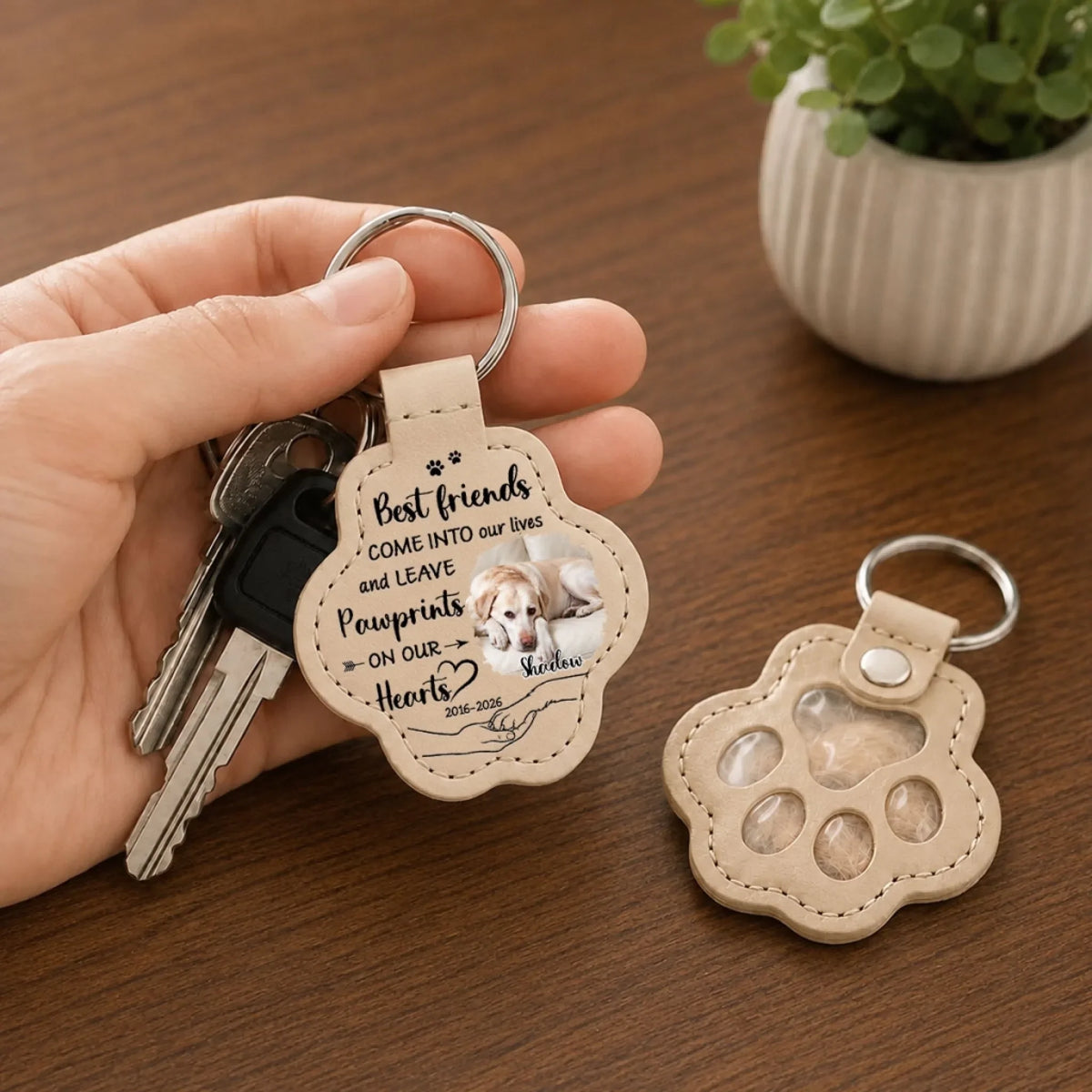 Miss You So Much - Personalized Pet Fur Keychain