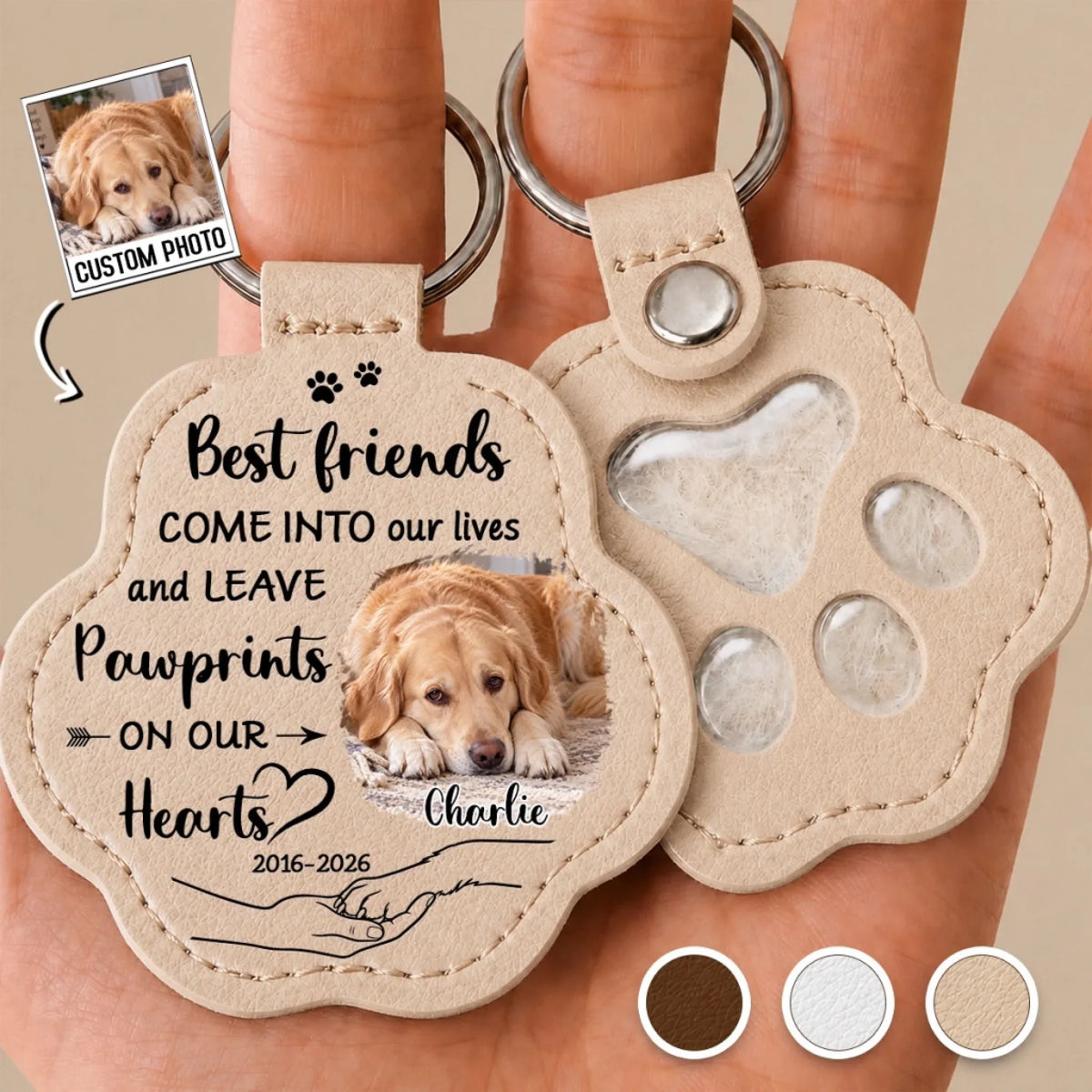 Miss You So Much - Personalized Pet Fur Keychain