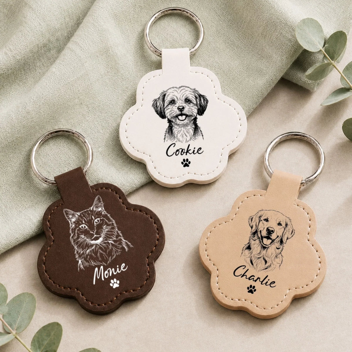 Forever By My Side - Personalized Pet Fur Keychain