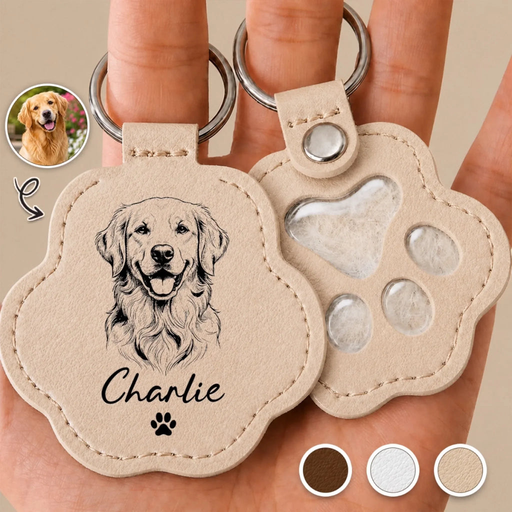 Forever By My Side - Personalized Pet Fur Keychain