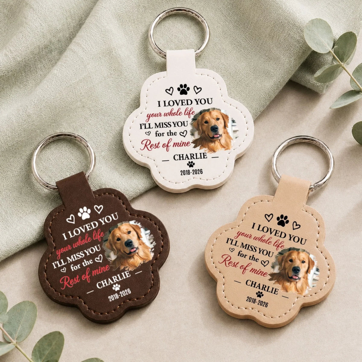 Love Your Whole Life - Personalized Pet Fur Keychain