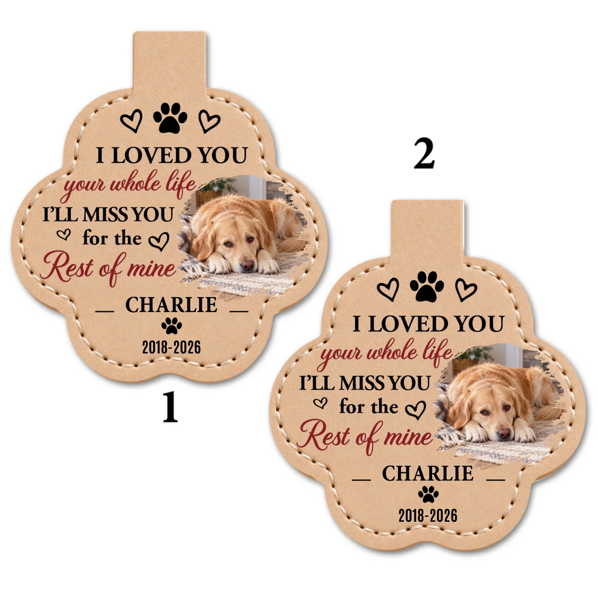 Love Your Whole Life - Personalized Pet Fur Keychain