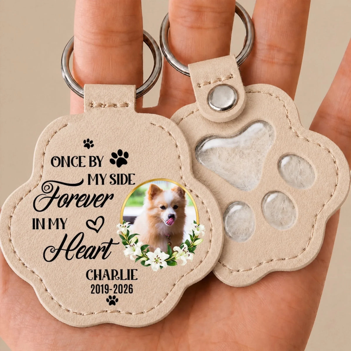 Always Love You - Personalized Pet Fur Keychain