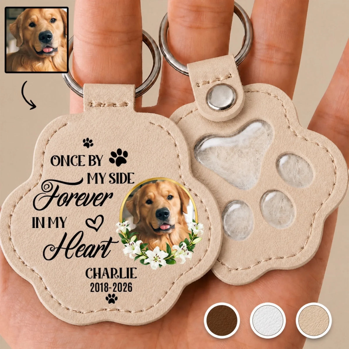 Always Love You - Personalized Pet Fur Keychain