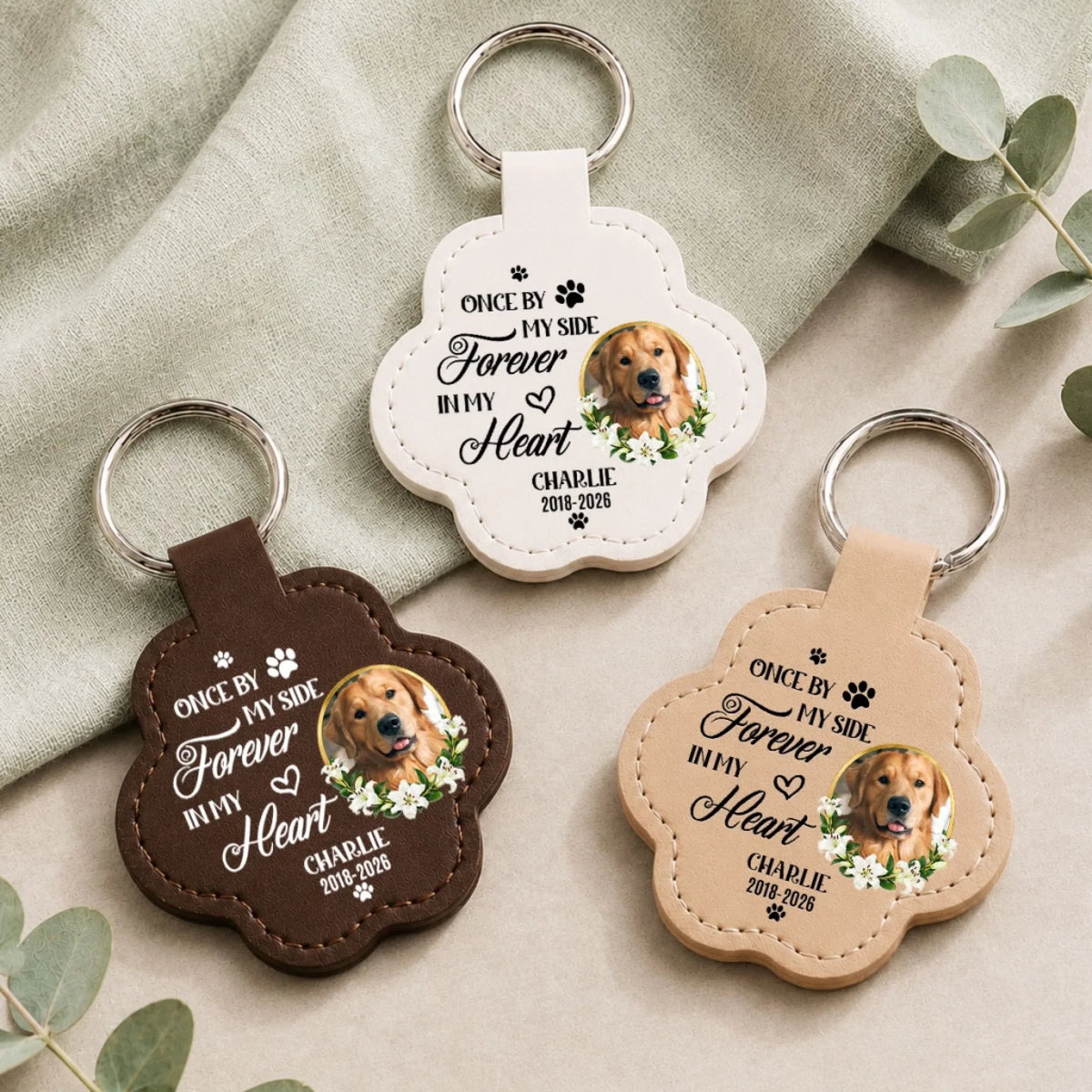 Always Love You - Personalized Pet Fur Keychain