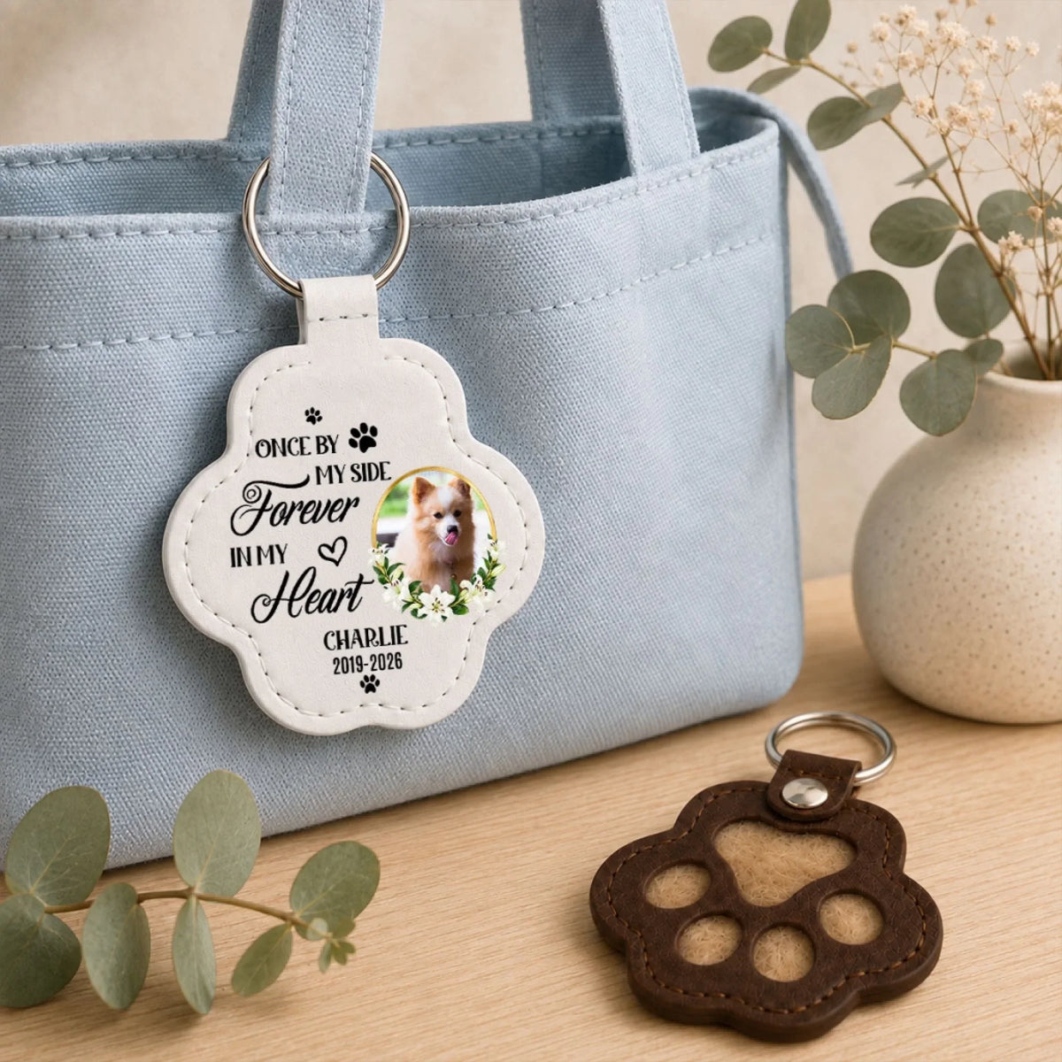Always Love You - Personalized Pet Fur Keychain