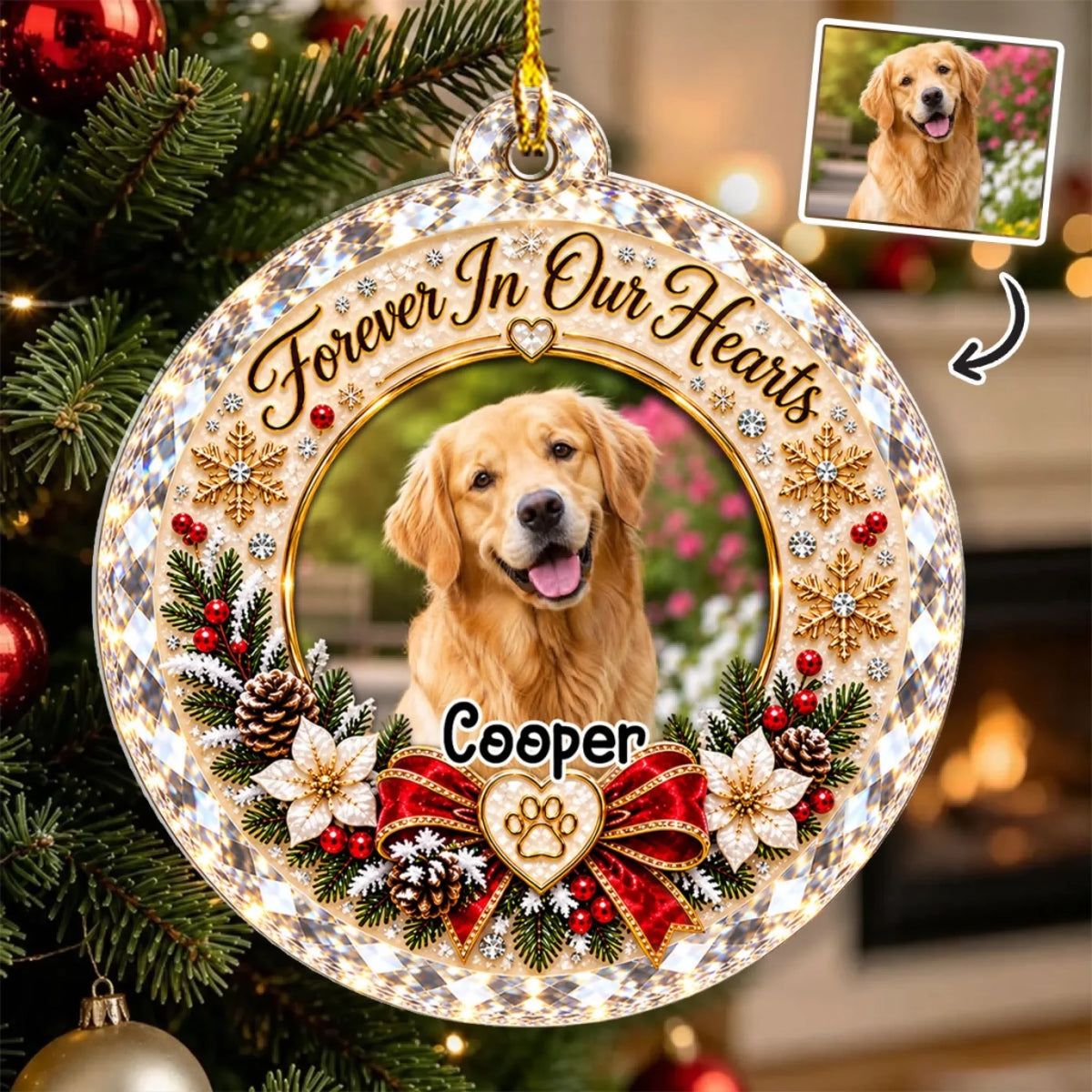 Beloved Forever - Personalized 3D Effect Acrylic Ornament