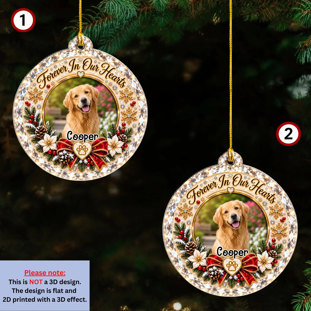 Beloved Forever - Personalized 3D Effect Acrylic Ornament