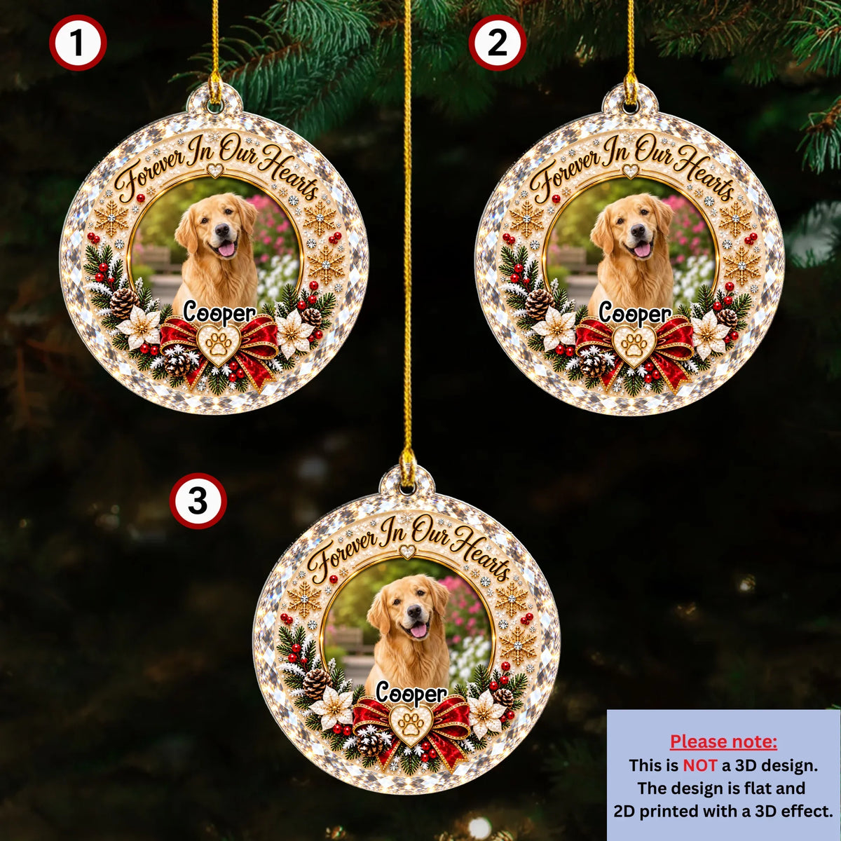 Beloved Forever - Personalized 3D Effect Acrylic Ornament
