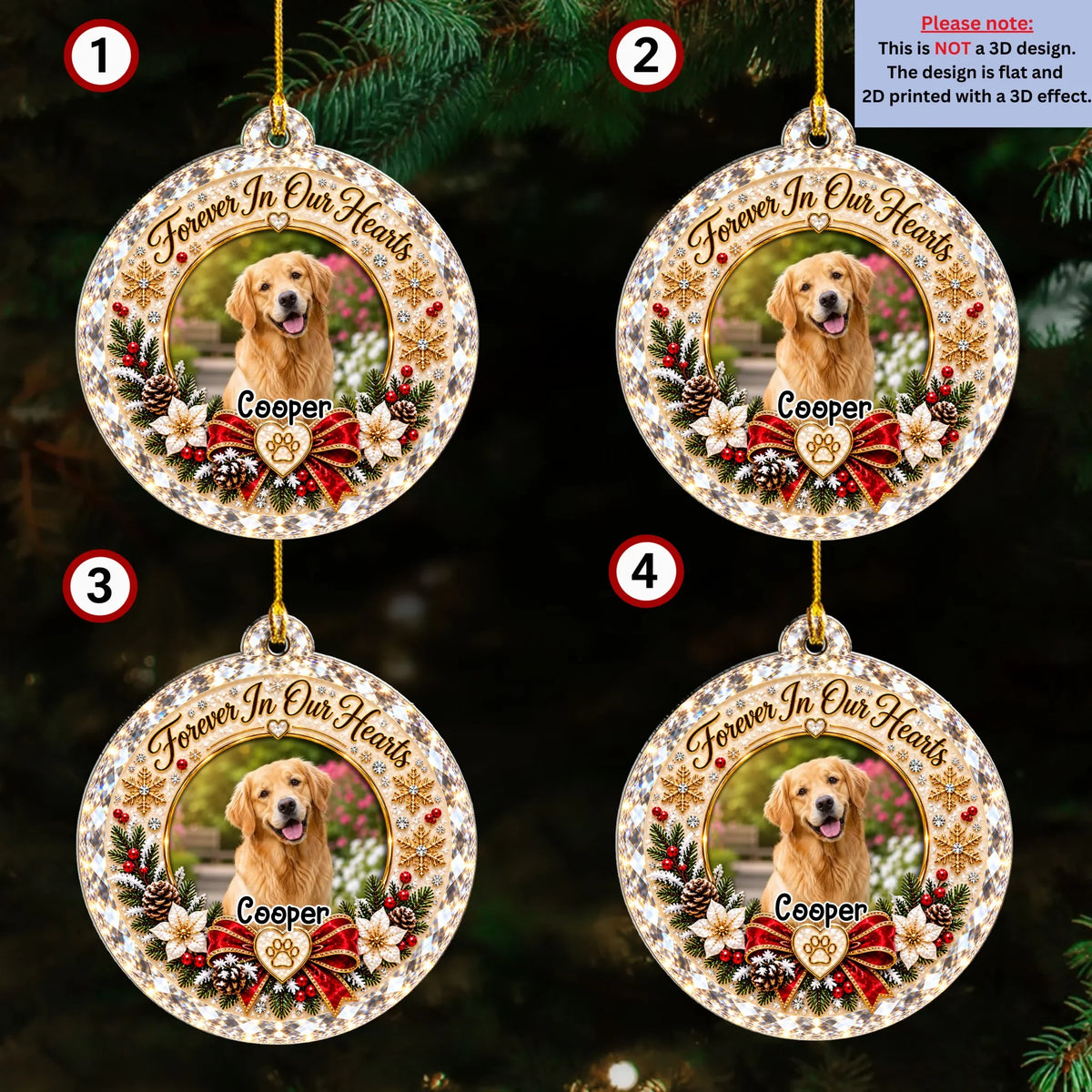 Beloved Forever - Personalized 3D Effect Acrylic Ornament