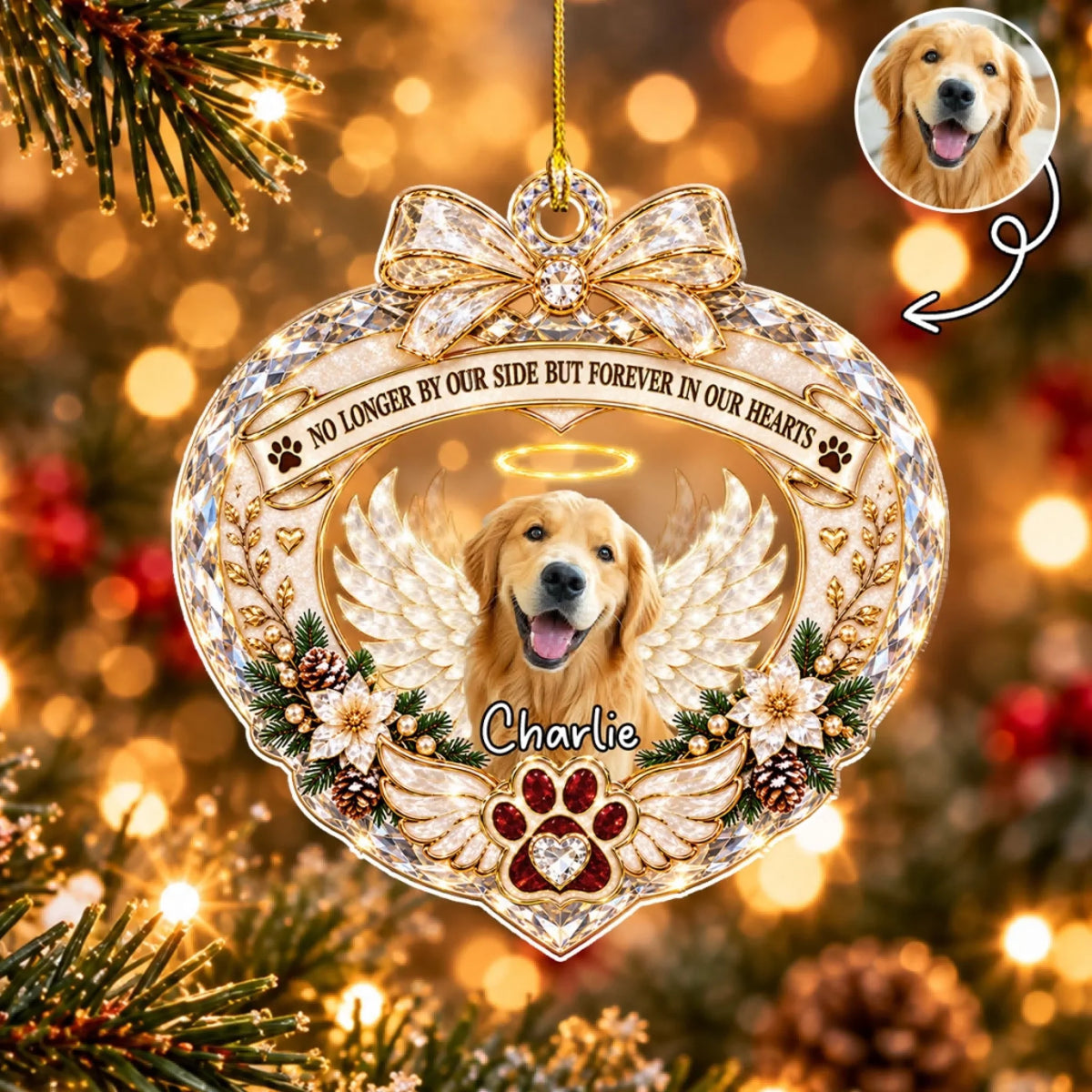 Always Remembered - Personalized 3D Effect Acrylic Ornament
