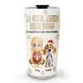 Custom Christmas Birthday Gifts For Dog Lovers • A Girl And Her Dog Ver Pearl - Personalized 3D Inflated Effect Tumbler