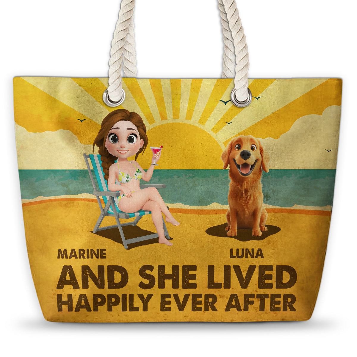 New Happily Ever After - Personalized Beach Bag