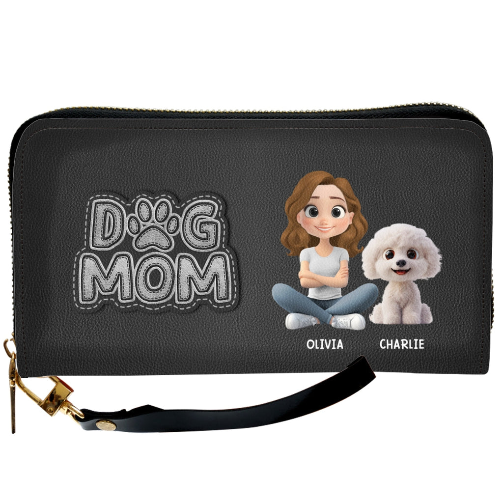 The Dog Mom - Personalized Leather Wallet