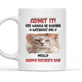 Admit It Cat Dad Photo - Personalized 3D Inflated Effect Mug