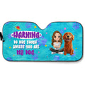 Custom Christmas Birthday Gifts Car Accessories for Dog Parents • Baby Dog Monster - Personalized Car Sunshade