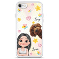 Sweet Girl Love Dogs - Personalized 3D Effect Phone Case