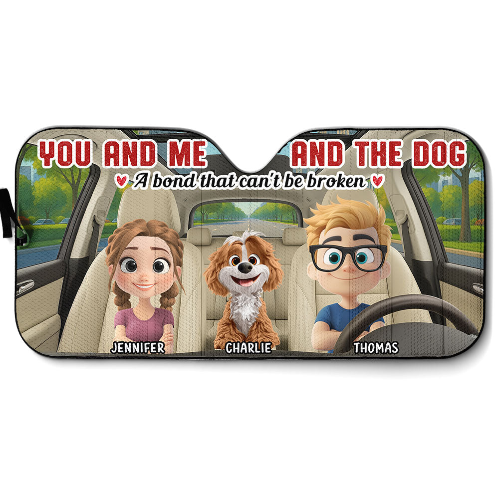 Custom Christmas Birthday Gifts Car Accessories for Dog Parents • You Me And The Dog - Personalized Car Sunshade