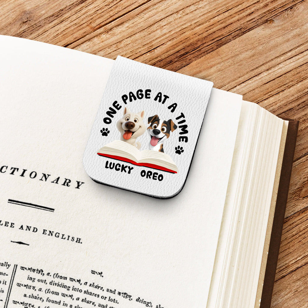 One Page Once - Personalized Leather Bookmark